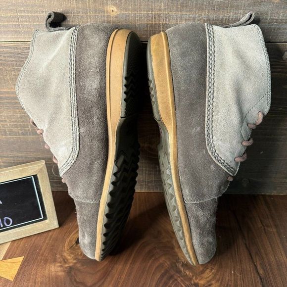 Mens Sorel Greely Gray Suede Lace‎ Up Comfort Chukka Ankle Boots Size 10 M GUC main image 7